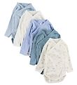 Petit Bateau Body l/ä - 5er-Pack - Blau/Weiß
