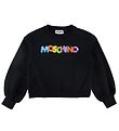 Moschino Sweatshirt - Bijgesneden - Zwart m. Print