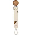 VACVAC Pacifier Clip - Vests - Mini Croissant - Beige
