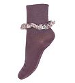 GoBabyGo Socks - Non-Slip - Bamboo/Liberty - Misty Plum