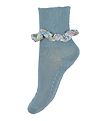 GoBabyGo Chaussettes - Antidrantes - Bambou/Liberty - Dusty Blu