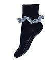 GoBabyGo Socks - Non-Slip - Bamboo/Liberty - Dark Blue