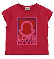 Moncler T-shirt - Fuchsia w. Logo