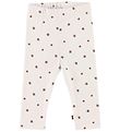 Smallstuff Leggingsit - Mansikka - White/Rusunmarja