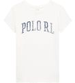 Polo Ralph Lauren Stuttermabolur - Horfa Hill - Hvítt M. Dökkblá