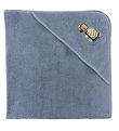 Nrgaard Madsens Hooded Towel - 100x100 cm - Ashley Blue w. Ceme