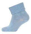 Melton Socks - Let's Go - Faded Denim w. Anti-Slip