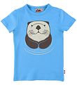 DYR T-shirt - ANIMAL Growl - Mild Blue w. Sea otter
