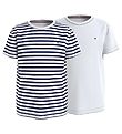 Tommy Hilfiger T-shirts - 2-pack - Desert Sky Breton/White