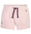 Tommy Hilfiger Stuttbuxur - Handrit Lógó - Dauft Bleikt