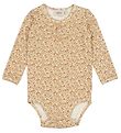 Wheat Bodysuit l/s - Liv - Eggshell Flowers