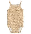 Wheat Bodysuit Sleeveless - Eggshell Flowers