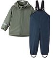 Reima Rainwear w. Suspenders - Tihku - PU - Greyish Green