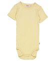 Wheat Bodysuit s/s - Rib - Yellow Dream