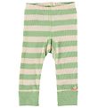 Katvig Leggings - Green/White Striped