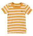 Katvig T-Shirt - Gelb/Wei gestreift