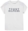 Tommy Hilfiger T-shirt - Stripe Logo - White