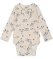 Petit Piao Body l/ - Blommor Tryck - Clover