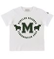 Moncler T-shirt - White w. Dark Green