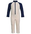 Petit Crabe Coverall Swimsuit - Multi Color - UV50+ - Latte/Blue