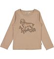 Wheat Blouse - Dog Embroidery - Affogato