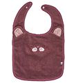 Pippi Bib - Terrycloth - Rose Brown w. Cat