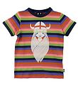 Danefæ T-shirt - Dane Rainbow Ringer - Garden Gnome Freja