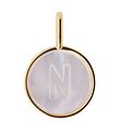 Design Letters Hengiskraut Til Hálsmen - N - Pearl Gold