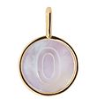 Design Letters Pendant To Necklace - O - Pearl Gold
