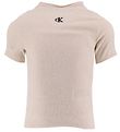 Calvin Klein Top - Light Crinkle Top - Whitecap Grey