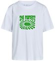 Grunt T-shirt - Mason - White w. Green Print