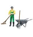 Bruder Figur - bworld - Bonde m. Tillbehör - 62610