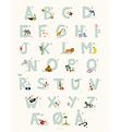 Vissevasse Poster - 50x70 - Alphabet Blue Danish