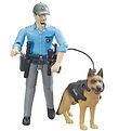 Bruder Figure - bworld - Policeman w. Police dog - 62150