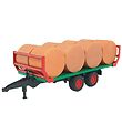 Bruder Work machine - Trailer w. 8 Straw bales - 02220