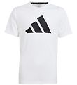 adidas Performance T-Shirt - U TR-ES Logo T - Wei/Schwarz