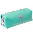 Rosajou Makeup Bag - 19x9 cm - Green w. Unicorn