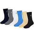 Jordan Socks - 6-Pack - Crew - White/Black/Grey/Blue/Sand