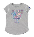 Nike T-shirt - Grey Melange w. Print