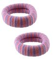 Bows By Str Elastics - 3-Pack - Ea - Striped Pastel Purple/Ligh