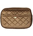 Fan Palm Toiletry Bag - Medium+ - Quilted Velvet - Hazel Nut