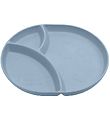 Sebra Teller - Biokunststoff - 3 Fcher - Lecker - Powder Blue