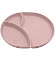 Sebra Plate w. 3 rooms - Yum - Blossom Pink