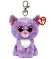 Ty Keychain w. Soft Toy - Beanie Boos - 10 cm - Cassidy