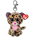 Ty Keychain w. Soft Toy - Beanie Boos - 10 cm - Livvie