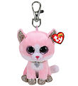 Ty Keychain w. Soft Toy - Beanie Boos - 10 cm - Fiona