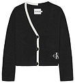 Calvin Klein Cardigan - Knitted - Contrast Knit - Black/White