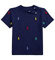 Polo Ralph Lauren T-shirt - Classics - Marinbl m. Logotyper