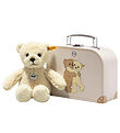 Steiff Gosedjur - 21 cm. - Mila Teddy Bear - I resvska - Vanill