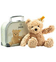 Steiff Soft Toy - 25 cm. - Jimmy Teddy Bear - In Suitcase - Ligh